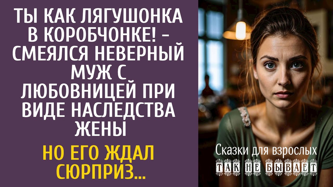 Ты как лягушонка в коробчонке! - смеялся неверный муж узнав о наследстве жены… Но его ждал сюрприз…