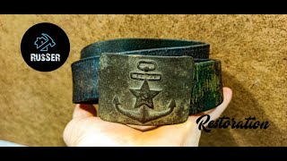 How to restore an old leather belt   Как реставрировать старый кожаный ремень