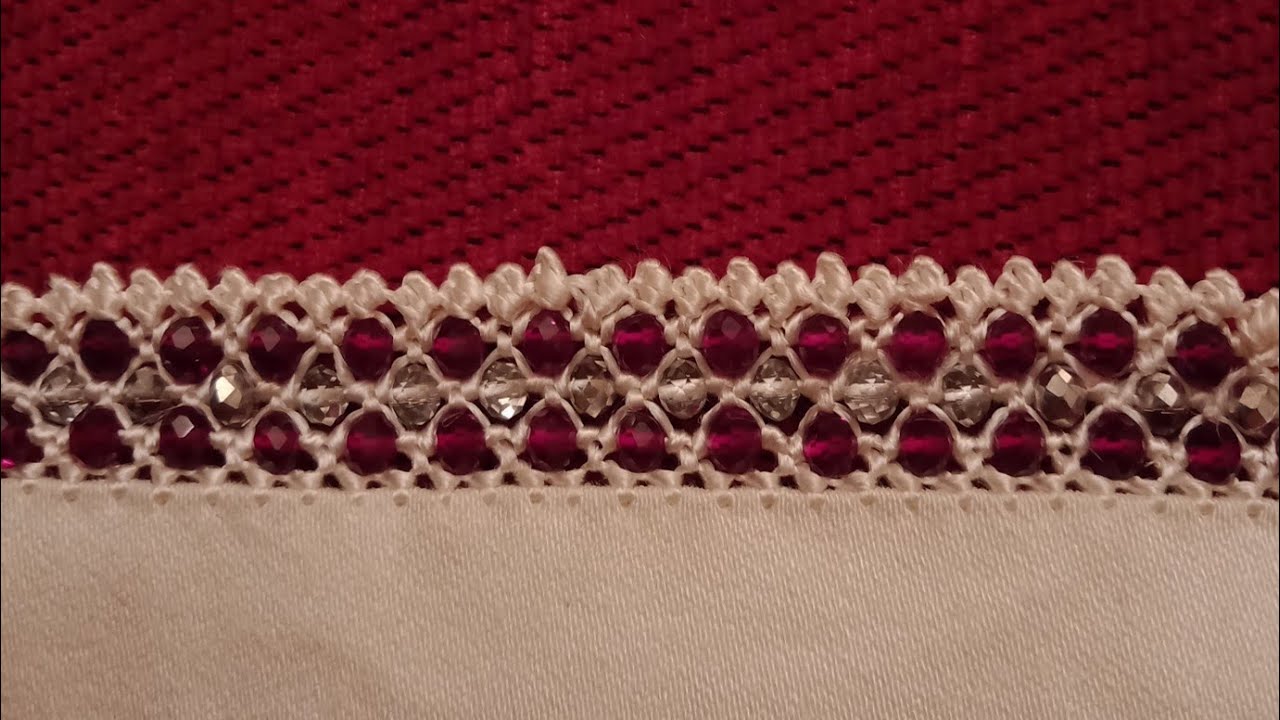 Randa طريقة عمل راندة بالعقيق بلونين  غيجي رائع في الكمام بشكل أنيقة للمبتدئات