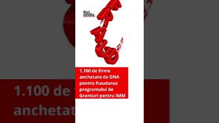 1.100 De Firme Anchetate De Dna Pentru Posibila Fraudare În Cadrul Măsurii 3, Granturi Pentru Imm