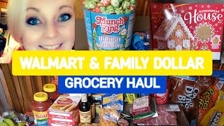 WALMART & FAMILY DOLLAR GROCERY HAUL FOR 2 WEEKS | THANKSGIVING HAUL l