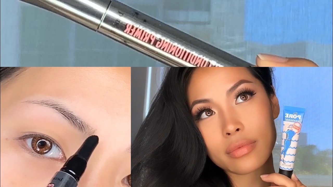 Benefit Cosmetics BROWVO + POREFESSIONAL HYDRATE Primer Quick Review & Tutorial