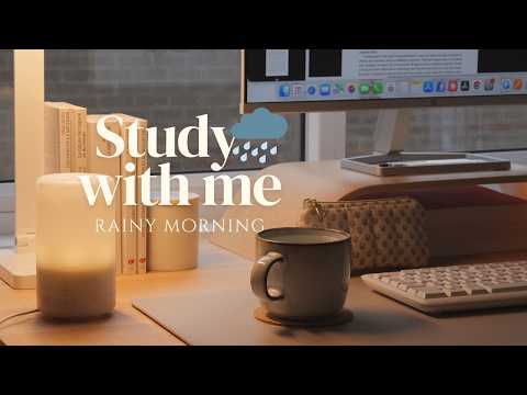 🌧️ 3-HOUR STUDY WITH ME on a RAINY DAY | Pomodoro 50/10 | Rain Sound, No Music