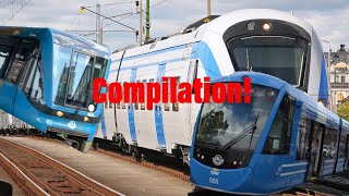 Train Compilation SL ; Tunnelbana, Pendeltåg mm!