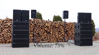 RCF TTS26A   RCF TT25A II - LOUD Speakers Soundcheck, 25KW