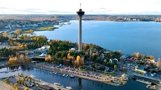 Tampere, Finland, drone view (4K)