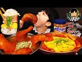 ASMR MUKBANG 편의점 핵불닭 미니!! 떡볶이 & 퐁듀 치킨 & 김밥 FIRE Noodle & FRIED CHICKEN EATING SOUND!