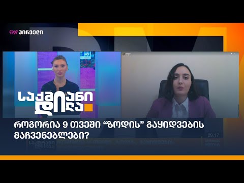 როგორია 9 თვეში “ზოდის” გაყიდვების მაჩვენებლები?