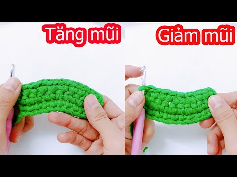Video Dạy móc len cơ bản | Cách tăng, giảm mũi móc - youtube