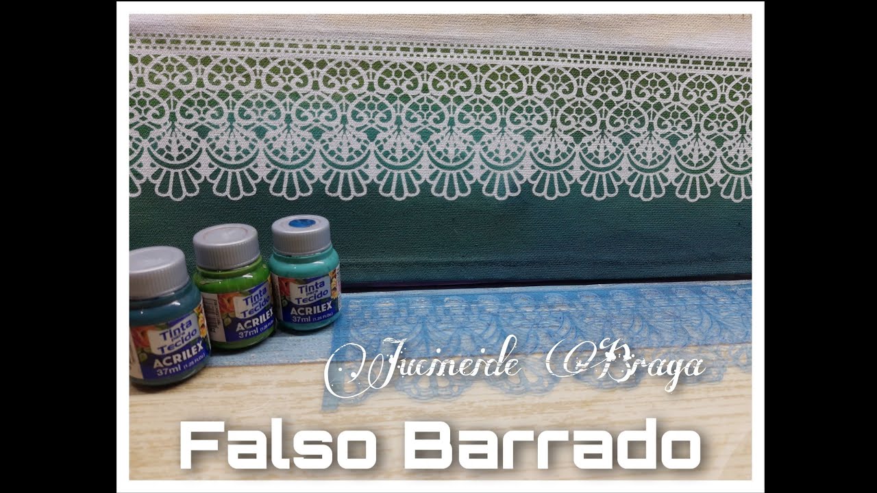 Jucineide Braga, Falso Barrado com Stencil em panos de prato e pano de copa