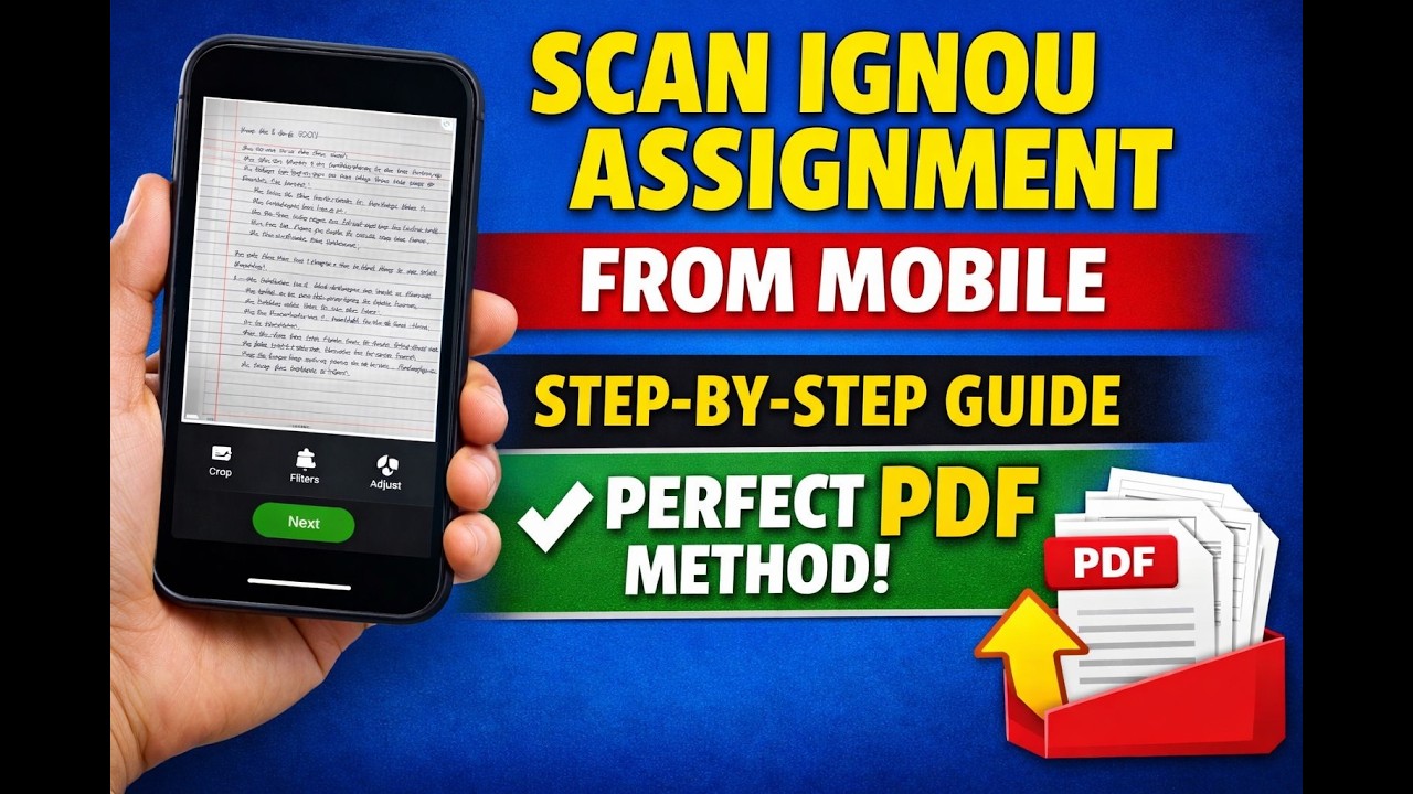 IGNOU Assignment Scanning from Mobile 📱 Step-by-Step Full Guide 