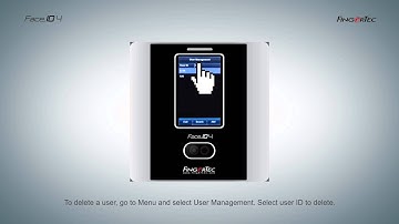 FingerTec Face ID 4 - User Management - Delete a User