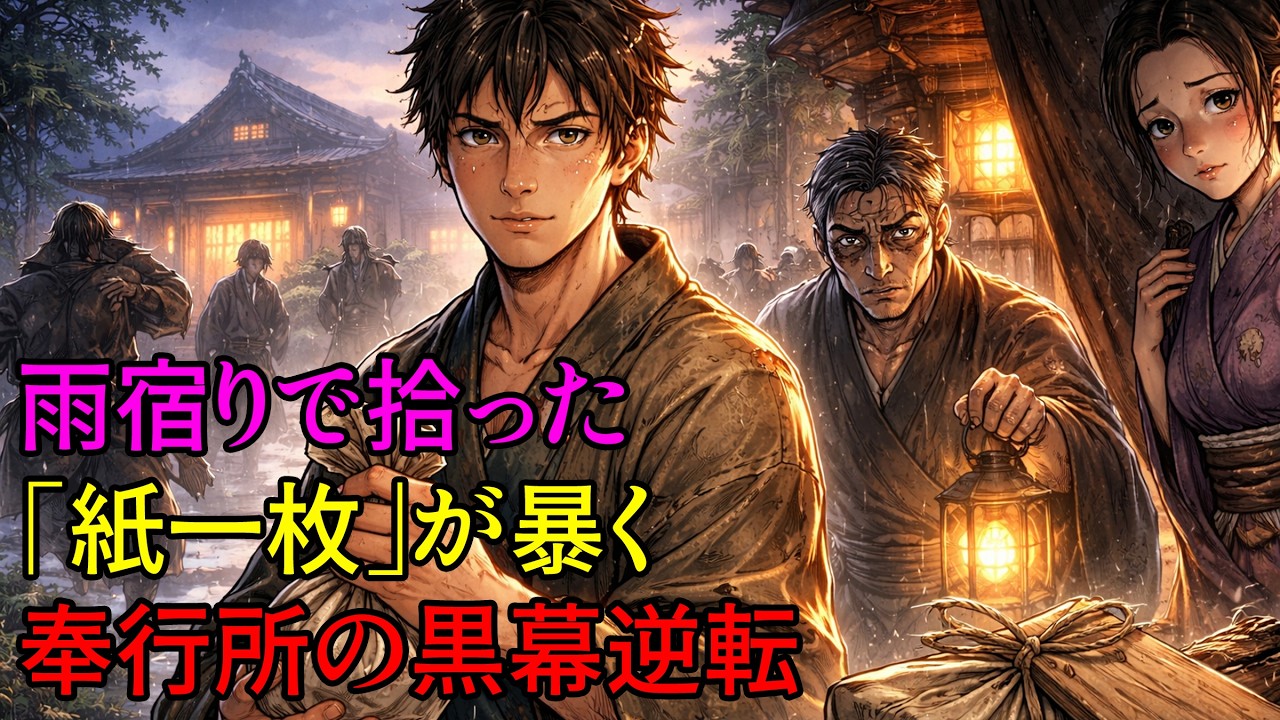 【衝撃逆転】貧乏浪人が雨宿りで受け取った「紙一枚」。奉行所に潜む黒幕を暴き、江戸の闇をひっくり返した衝撃逆転の真実 | 野談 | 時代劇 | 昔話 | 説話 | 民話