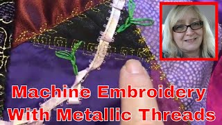 Crazy Quilt Friday Machine Embroidery With Metallic Thread Danceswithpitbulls 