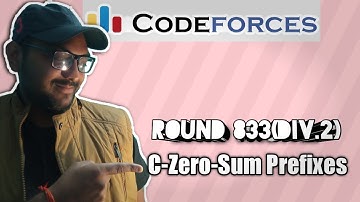 Codeforces Round 833 Div 2 | Problem C : Zero-Sum Prefixes Solution | Explanation + Code||codeforces