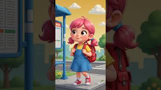 English Learning: "I Wait For The Bus" 🚌 | Educational Video for Kids #englishlearning #kidsenglish
