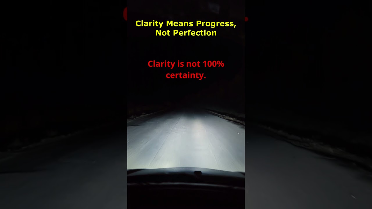 Ясность — залог прогресса, а не совершенства.