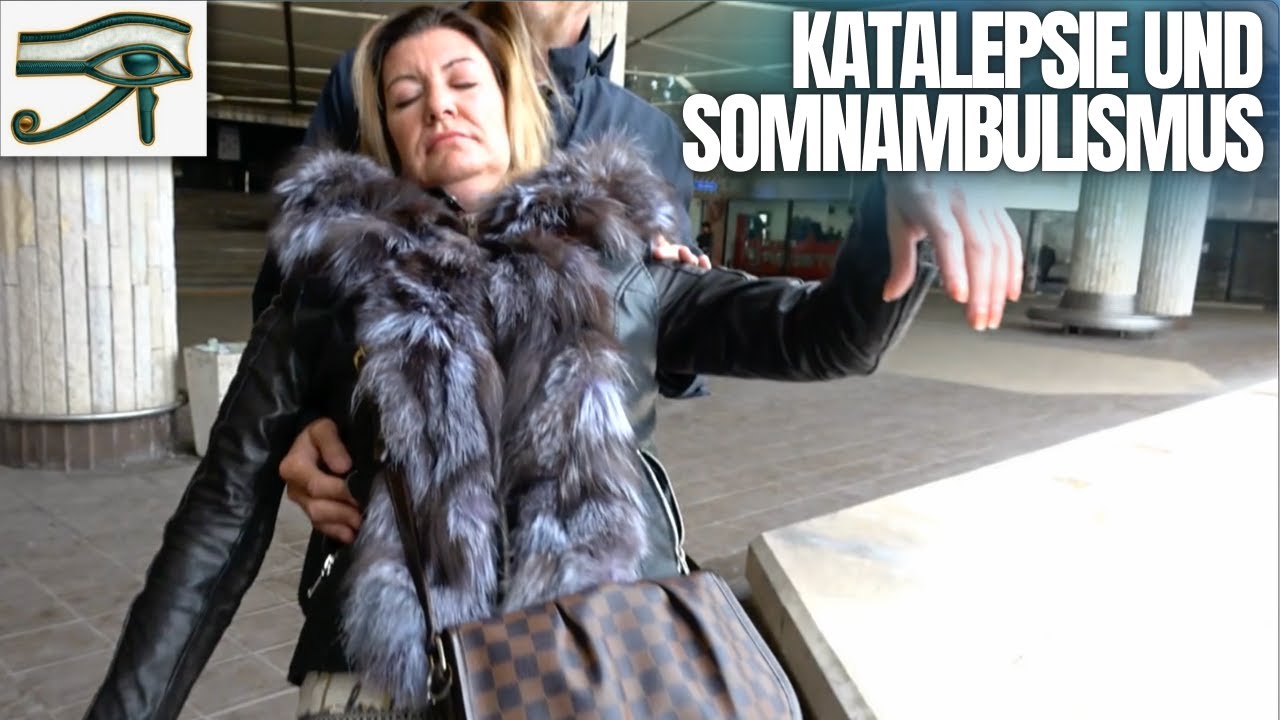 Strassenhypnose mit katalepsie & somnambulismus / Non-verbale hypnose mit Dr. Paret