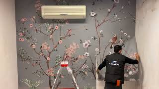 HOW TO APPLY MURAL WALLPAPER