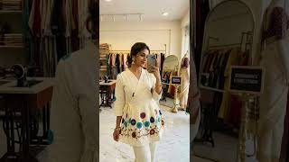 short kurti  embroidery work #fashionstyles