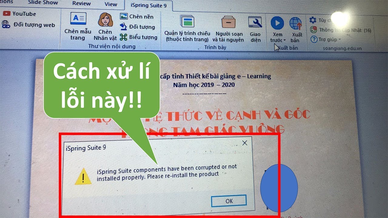 Hướng dẫn xử lí lỗi không xuất bản hoặc xem trước được bài elearning trong Ispring suite 9