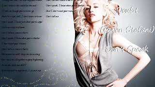 No Doubt - Dont Speak Lyrics Wwaww