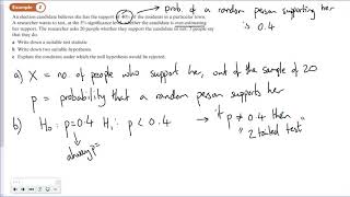 Year 1 Statistics - S7.1 Hypothesis Testing - Example 2