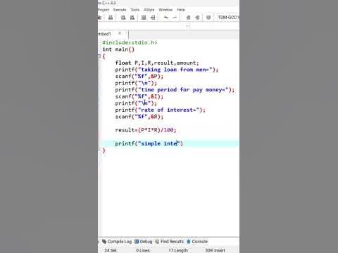 Simple interest program in c programming language - YouTube