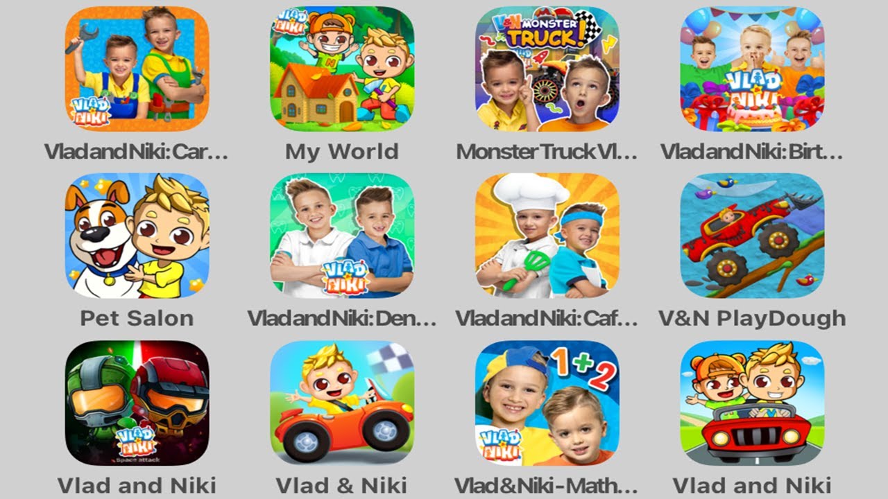 All Vlad & Niki (iOS / Android) Games: 28 Mobile Vlad&Niki Free Games (iPad Gameplay)