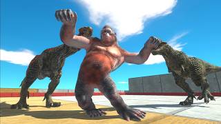 Kong Goro 1 vs 2 dinosaur animal revolt battle simulator screenshot 4