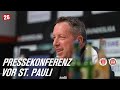 PRESSEKONFERENZ vor FC St. Pauli vs. SV Wehen Wiesbaden I 2. Bundesliga I 17. Spieltag