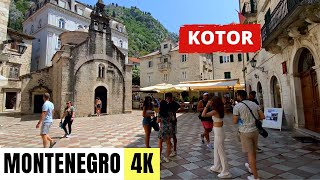 MONTENEGRO 🇲🇪 [4K] KOTOR — Walking Tour — AUGUST 2023