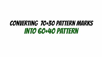 Converting 70+30 Pattern Marks to 60+40 Pattern | unofficial formula | TNAUMEMESORIGINALS