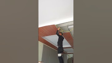 Thi công tấm nhựa ốp tường nano làm trần nhựa giật cấp | Thi công trần nhựa nano | Lê Hạ Haroma