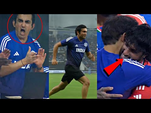 Gautam Gambhir When Running To Hug Tilak Verma After India Won The ASIA CUP 2025 Final Vs Pakistan