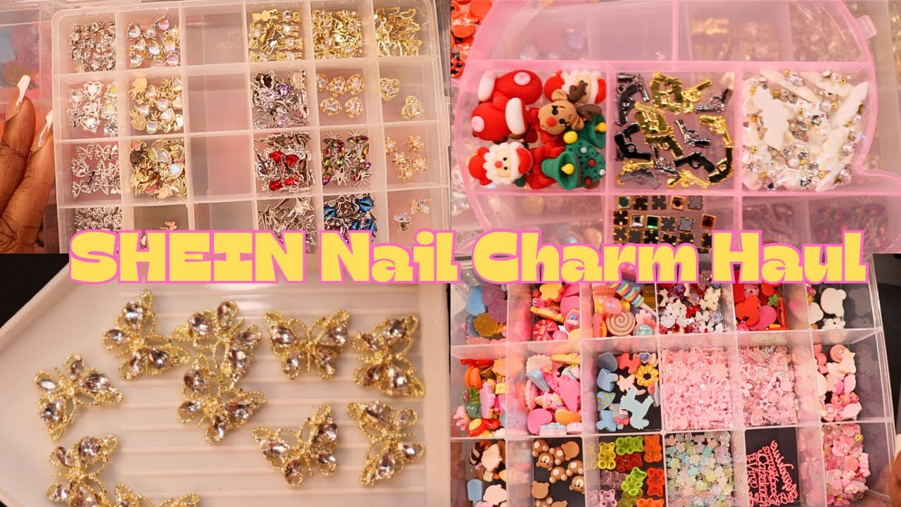 SHEIN NAIL HAUL 2023 PART 2 : NAIL CHARMS , KAWAII CHARMS & MORE !