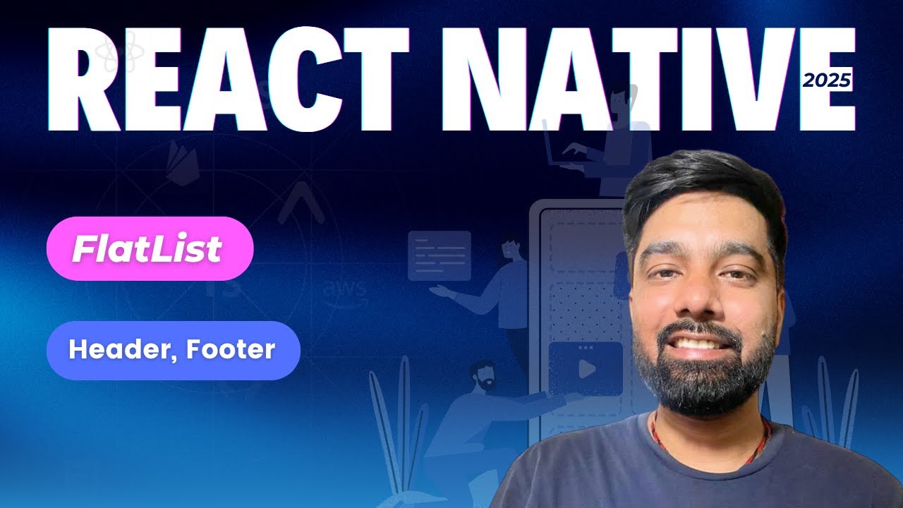 React Native Tutorial Hindi 28 - FlatList Header and Footer - YouTube