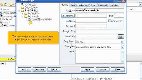 micfo | how to configure your website in FlashFXP FTP client