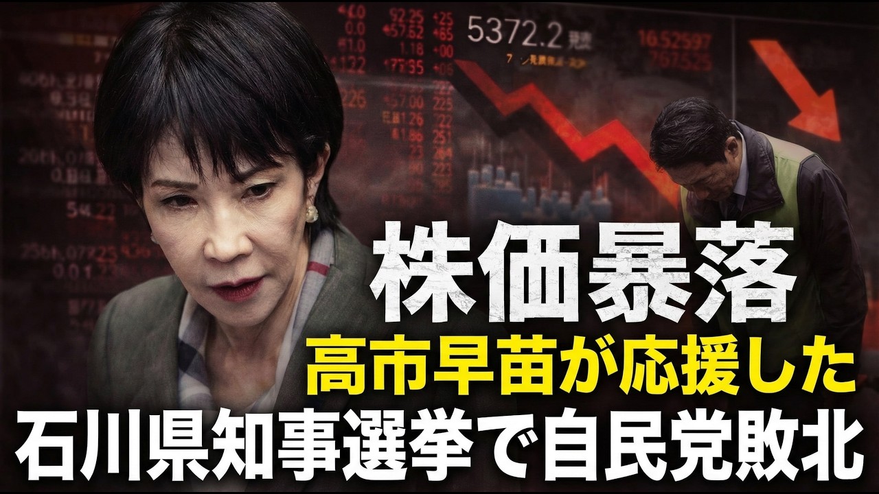 激震！日経平均大暴落！高市自民党は石川県知事選挙で敗北。ジャーナリスト今井一さん・元博報堂作家本間龍さんと一月万冊