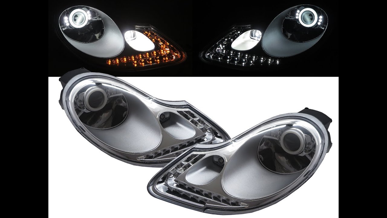 CrazyTheGod CARRERA 911 996 9604 2D Cotton Halo LED Headlight Headlamp