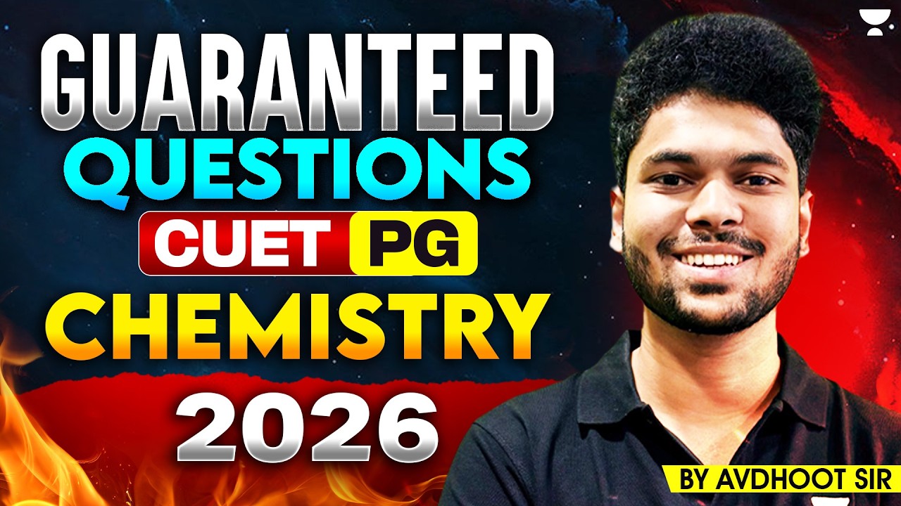 CUET PG 2026 Chemistry | CUET PG Chemistry Gaurenteed Questions | CUET ...