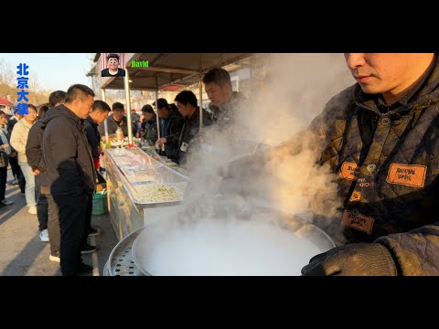 Beijing’s Cheapest Food Market! $1.5 Giant Pork Burgers? Hidden Gems in Changping!##china #food