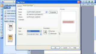 Publisher 2003 Tutorial Adjusting Page and Print Setup Options Microsoft Training Lesson 2.5