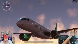 NEW PLANE EMBRAER E190-E2 KTLH Tallahassee to KPBI West Palm Beach Fight time  47 min (329) #msfs