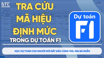 Hướng dẫn tra cứu nhanh mã hiệu định mức Dự toán F1| Th.S Mai Bá Nhẫn| DTC #dutoanf1 #dtc