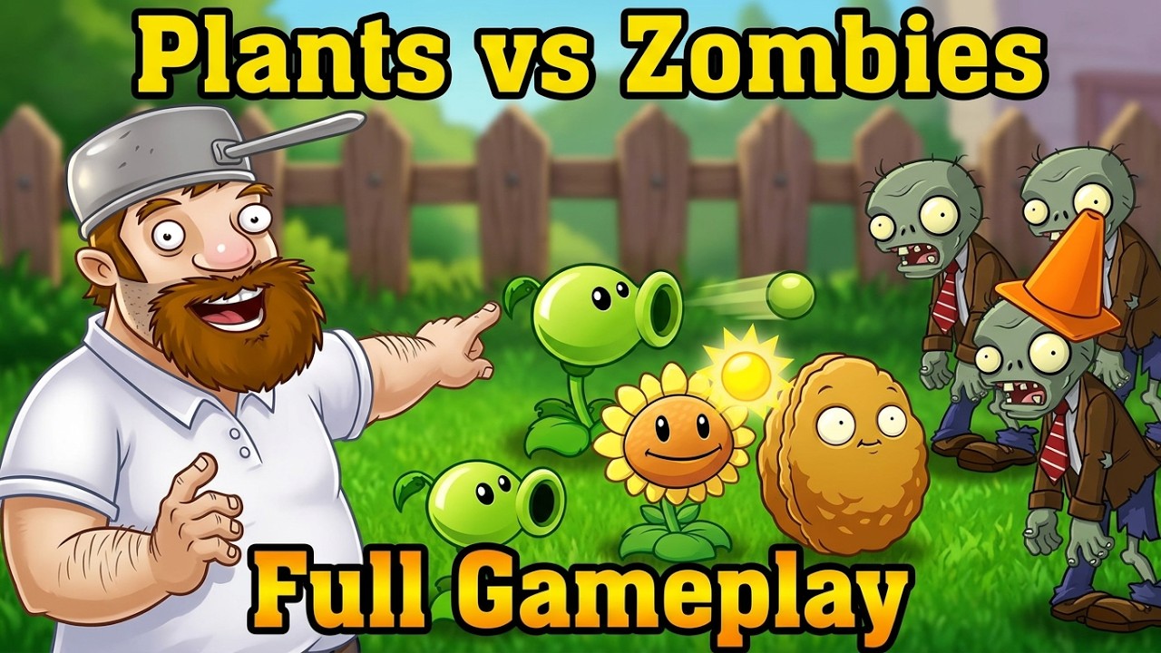 Plants vs Zombies-Full Gameplay