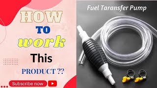 How To Use  Fuel Transfer Pump Kit Tank Sucker Newest High Flow Hand Pump.