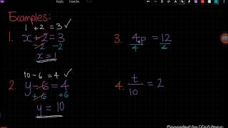 One-Step Equations - Worked Solutions with Practice Examples Profile