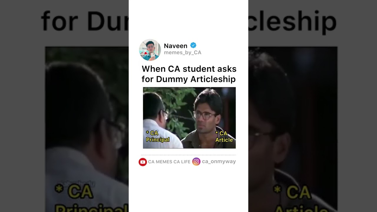 CA articleship | CA MEMES CA LIFE | 