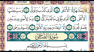 سورة الليل للشيخ علي عبدالرحمن الحذيفي